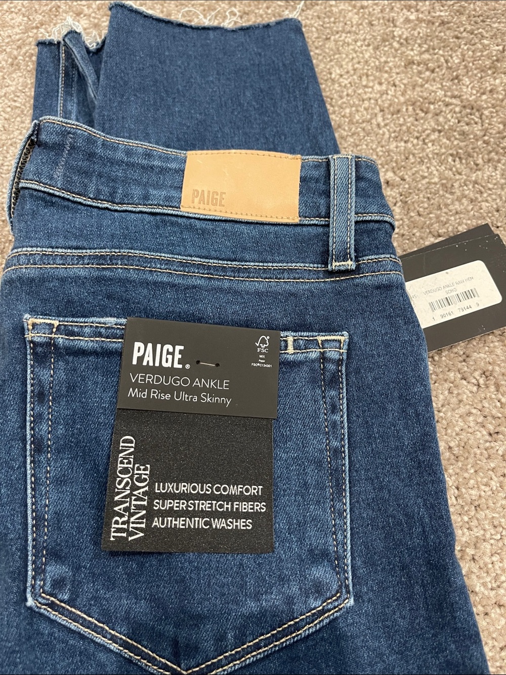 PAIGE Verdugo Ankle Mid Rise Ultra Skinny Jeans - Denim Blue